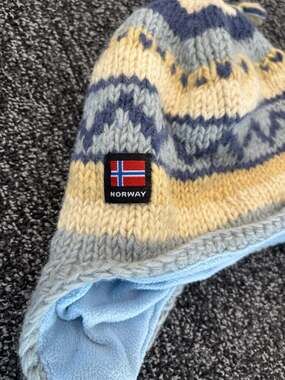 Norway 100% Wool Fleece-Lined Nordic Earflap Beanie